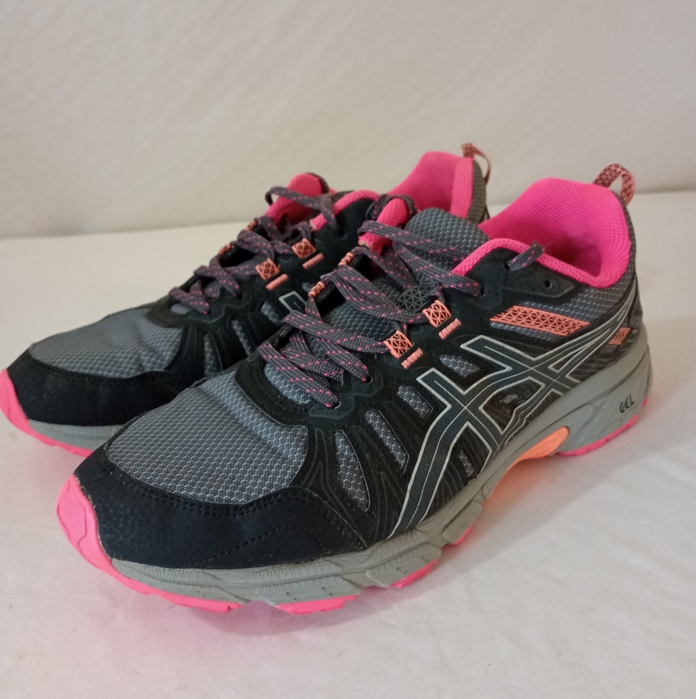 ASICS Women's Athletic Shoes - Gray and Pink